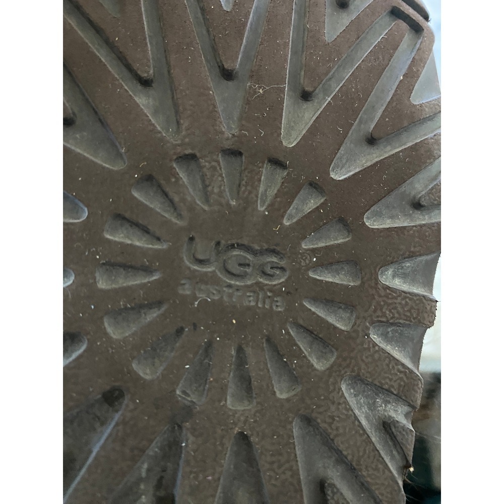 UGG Kids 1008178K Brown Suede Faux Fur Trim Winter Boots Size 2 USA - Picture 6 of 16